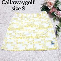 Callaway キャロウェイゴルフ 総柄 総ロゴ スカート S 美品