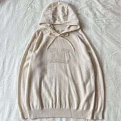 訳あり特価✨MaxMara ロゴニット セーター 白系 XS カシミヤ 最高級 訳あり特価✨MaxMara ロゴニット セーター 白系 XS カシミヤ 最高級
