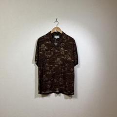 TWO PALMS 亀 レーヨン素材 半袖 アロハシャツ 総柄シャツ ブラウンのサムネイル