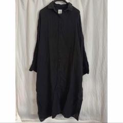 【限定品】 希少 maison de soil リネンロングシャツ 黒 サイズ1 美品 トップス
