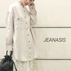 ⭐︎ JEANASIS ジーナシス テンセルツイルバンドカラーシャツ