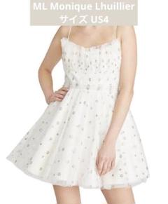 Monique Lhuillier スワロフスキービジューレースパーティードレス