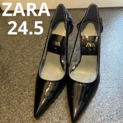 美品】ZARA ブラック ポインテッドトゥ ハイヒール 38 - メルカリ