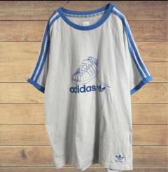 アディダス　Tシャツ　スニーカー　トレフォイル刺繍　　万国旗タグのサムネイル