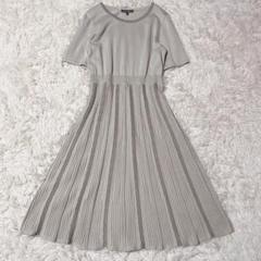 【美品】 ローラアシュレイ コットン ニット ワンピース 11号 日本製 L
