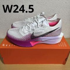 新品 W ZOOMX VAPORFLY NEXT% 3 白紫 24.5cm - メルカリ