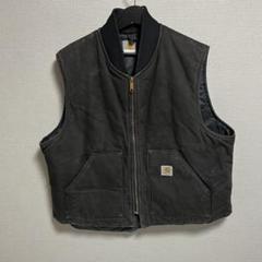 Carhartt ダックベスト ブラック BLK 腰ゴム フェード 墨黒 Carhartt ダックベスト ブラック BLK 腰ゴム フェード 墨黒