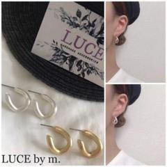 187再再販 マット ゴールド シルバー 小ぶり いびつ ひねり リング ピアス