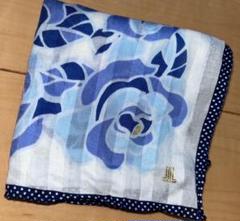 ジルスチュアート　jill stuart ハンカチ 大判　花　水色　ラメ　バラ