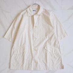MHL. コットンリネンオープンカラーシャツ L アイボリー