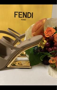FENDI ベージュ ミュール 約10cmヒール FENDI ベージュ ミュール 約10cmヒール
