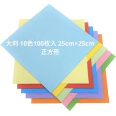 新品大きい折り紙 大判 10色100枚入 25cm×25cm 正方形