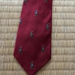 キッズ用　Ralph Lauren 赤 シルク ネクタイ