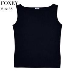 極美品★FOXEY BOUTIQUEノースリーブトップス タンクトップ 黒 38