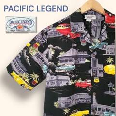 PACIFIC LEGEND ヴィンテージカー アロハシャツ USA　80s