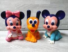 中古 ビンテージ ミッキー＆ミニー＆ドナルド＆プルート ソフビ ４体セット Yahoo!オークション -「プルート ディズニー」(人形