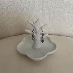 ハンドメイド　淡水真珠のフックピアス