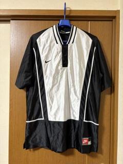 Nike 美品　ゲームシャツ　ポリシャツ　 Lサイズ　白黒　90s　ストリート