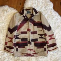 90s POLO COUNTRY Native Pattern Wool Gown 茶 L ポロ