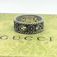美品✨グッチ GUCCI 指輪 リング 18号 インターロッキング