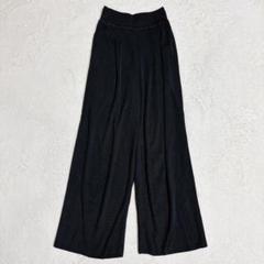 FOXEY フォクシー ニットパンツ 40 ブラック アクリル 15165