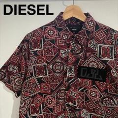 DIESEL ディーゼル バンダナ・ペイズリー柄パッチワークシャツ DIESEL バンダナ柄パッチワーク長袖シャツ Mサイズ - トップス