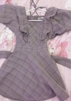 バブルス BUBBLES ♥バックリボンペプラムセットアップ チェック