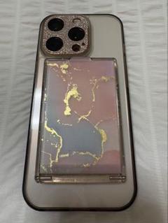 マーブルデザイン megsafe用 スタンド機能付き 取り外し可能ミラー