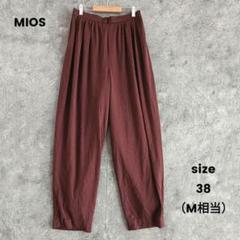 ✨️個性的✨️MIOS　テーパードパンツ　ゆったり　楽　裏地あり　ボルドー　M