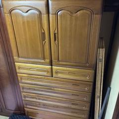 木製収納キャビネット 8引き出し