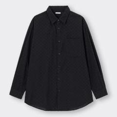 GU ジーユー　レースオーバーサイズシャツ　メンズのサムネイル