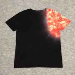 DALUC 半袖Tシャツ ブラック 綿 タイダイ L 個性的 派手 070401