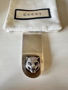 【希少】GUCCIガーデン限定 キャットヘッド マネークリップ 猫 新品同様】GUCCIガーデン限定 キャットヘッドモチーフ