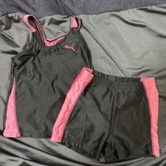 Puma プーマ 140cm セパレート水着 黒×ピンク 100 110 120