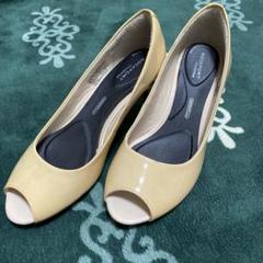 ROCKPORT ロックポート オープントゥ エナメル 黒　パンプス　23cm ロックポート ROCKPORT トータルモーション 75mm ポインティ
