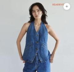 searoomlynn Curve Placket MixテープYarnベスト searoomlynn Curve Placket MixテープYarnベスト