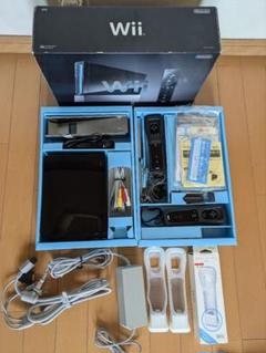 ○will本体＋ソフト盛り○ Nintendo Wii本体 黒 ソフト4本付き - メルカリ
