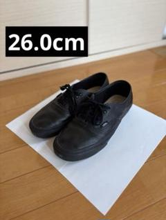 vans authentic レザー　ブラック　 バンズオーセンティックのサムネイル