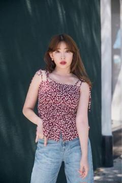 herlipto Cherry チェリー トップス キャミソール Cherry Pattern Strap Top（キャミソール）｜Her lip to（ハー