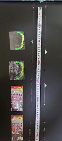 ⑤ カワハギ 仕掛け ハゲ針 替え針セット 集魚板 花火 自動ハリス止めのサムネイル