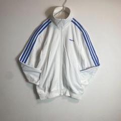 【好配色】adidasジャージ　ベッケンバウアー　ホワイト　ブルー　y2k L