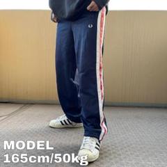 FRED PERRY フレッドペリー トラックパンツ サイドライン 90s 紺