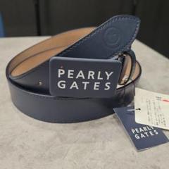 PEARLY GATES ネイビー レザー ベルト K-44 PEARLY GATES ネイビー レザー ベルト K-44 - メルカリ
