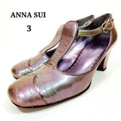 ANNA SUI レースストラップシューズ 3 ANNA SUI NYC レース 切替 ロンT WHITE（アナスイエヌワイシー