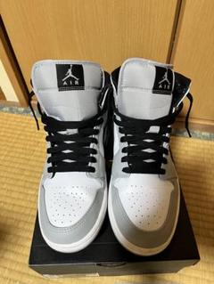 Air Jordan1 MID ハイカットシューズ ホワイト/グレー/ブラック