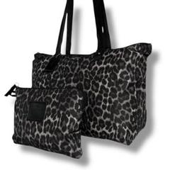 美品　coach コーチ　レオパード　トートバッグ　ポーチ付きa4収納 378