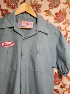 80s USA ワークシャツ M 半袖 ヴィンテージ