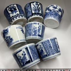 811　古伊万里染付市松花弁文様蕎麦猪口　無傷美品　幕末 古伊万里 染付 蕎麦猪口 葵文 江戸期 - メルカリ