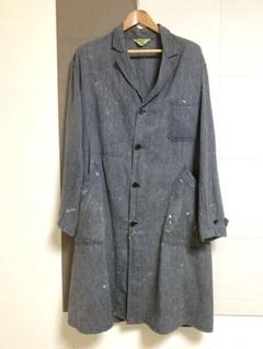 vintage ブラックシャンブレー　アトリエコート
