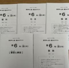 サピックス新5年新学年入室・組分けテスト2025年　未使用原本❗️ サピックス＊新5年 (現4年）／新学年入室・組分け テスト